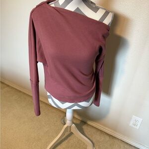NWT Free People Off-Shoulder Sweater in Dusty Rose